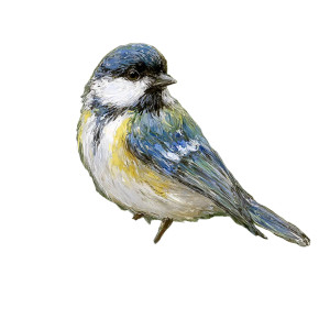 Titmouse On Grass Vinyl Car Decal Sticker – Waterproof & UV-Resistant 