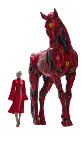 Chrome Stallion Ferrari Vinyl Car Decal Sticker – Waterproof & UV-Resistant 