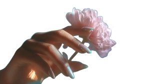 Dreamlike Floral Hand Vinyl Car Decal Sticker – Waterproof & UV-Resistant 