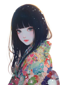 Anime Girl In Kimono Vinyl Car Decal Sticker – Waterproof & UV-Resistant Anime Girl In Kimono Vinyl Car Decal Sticker – Waterproof & UV-Resistant