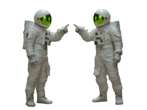 Astronaut Meme Standoff Vinyl Car Decal Sticker – Waterproof & UV-Resistant 