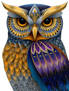 Majestic Owl V3 Vinyl Car Decal Sticker – Waterproof & UV-Resistant 