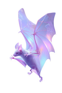 Futuristic Iridescent Bats V3 Vinyl Car Decal Sticker – Waterproof & UV-Resistant 