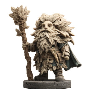 Dwarf Druid Miniature Vinyl Car Decal Sticker – Waterproof & UV-Resistant 