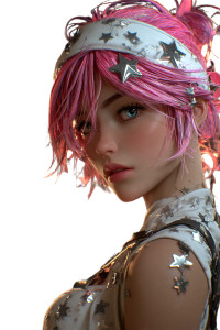 Pink-Haired Anime Avatar Vinyl Car Decal Sticker – Waterproof & UV-Resistant 