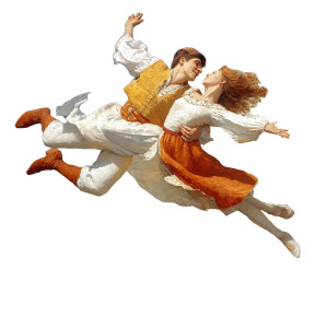 Pierrot And Columbine Vinyl Car Decal Sticker – Waterproof & UV-Resistant 