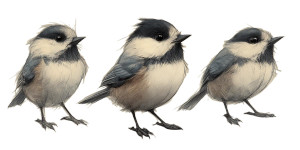 Chickadee Character Vinyl Car Decal Sticker – Waterproof & UV-Resistant 