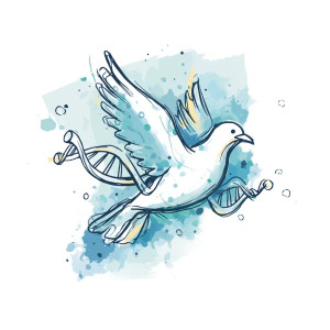 Dna Dove Vinyl Car Decal Sticker – Waterproof & UV-Resistant 