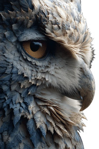 Abstract Dark Owl Vinyl Car Decal Sticker – Waterproof & UV-Resistant 