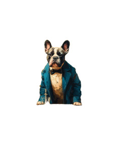 French Bulldog Bartender Vinyl Car Decal Sticker – Waterproof & UV-Resistant 