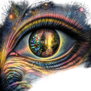 Forest Iris Eye Vinyl Car Decal Sticker – Waterproof & UV-Resistant 