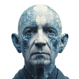 Bald Tattooed Elder Vinyl Car Decal Sticker – Waterproof & UV-Resistant Bald Tattooed Elder Vinyl Car Decal Sticker – Waterproof & UV-Resistant