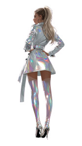 Futuristic Blonde Walk Vinyl Car Decal Sticker – Waterproof & UV-Resistant 