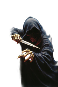 Hooded Figure Attack V2 Vinyl Car Decal Sticker – Waterproof & UV-Resistant 