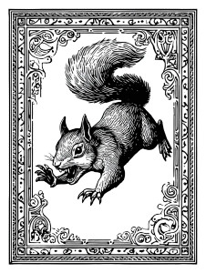 Attacking Fantasy Squirrel Vinyl Car Decal Sticker – Waterproof & UV-Resistant 