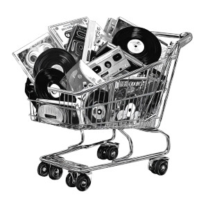Shopping Cart Mix Vinyl Car Decal Sticker – Waterproof & UV-Resistant 