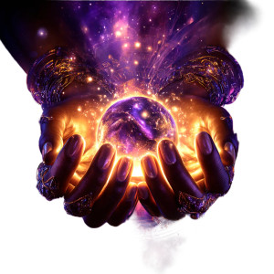 Golden Cosmic Hands Vinyl Car Decal Sticker – Waterproof & UV-Resistant 