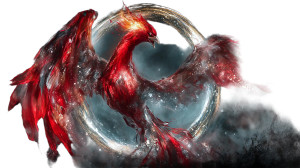 Cosmic Phoenix Rising Vinyl Car Decal Sticker – Waterproof & UV-Resistant 