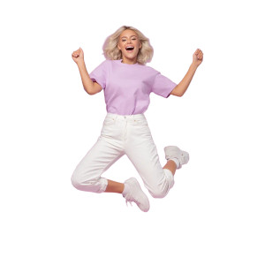 Joyful Blonde Jumping Vinyl Car Decal Sticker – Waterproof & UV-Resistant  Joyful Blonde Jumping Vinyl Car Decal Sticker – Waterproof & UV-Resistant