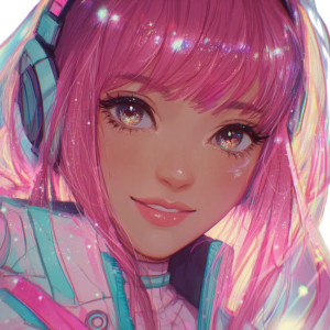 Cyberpunk Kawaii Girl V3 Vinyl Car Decal Sticker – Waterproof & UV-Resistant 