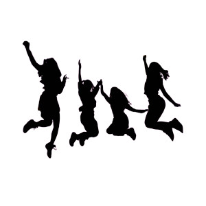 Bouncing Silhouettes Vinyl Car Decal Sticker – Waterproof & UV-Resistant 