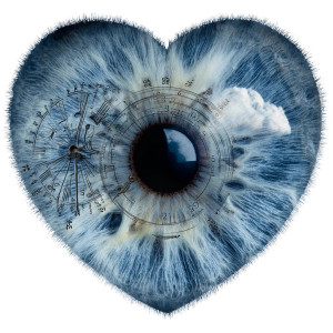 Surreal Heart Eye Vinyl Car Decal Sticker – Waterproof & UV-Resistant 