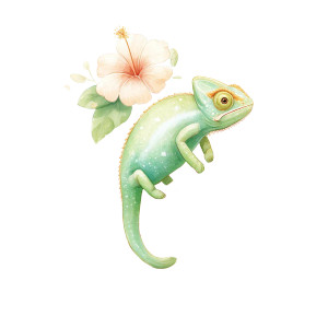 Chameleon Close-Up V2 Vinyl Car Decal Sticker – Waterproof & UV-Resistant 