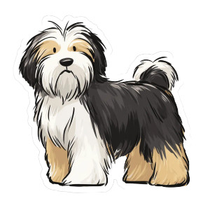 Cute Tibetan Terrier Vinyl Car Decal Sticker – Waterproof & UV-Resistant 
