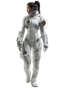 Sci-Fi Chinese Girl Vinyl Car Decal Sticker – Waterproof & UV-Resistant 