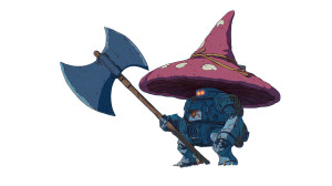 Robotic Mushroom Wizard Vinyl Car Decal Sticker – Waterproof & UV-Resistant 