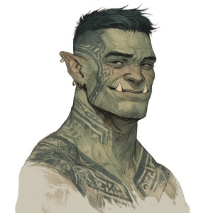 Shy Half-Orc Vinyl Car Decal Sticker – Waterproof & UV-Resistant 