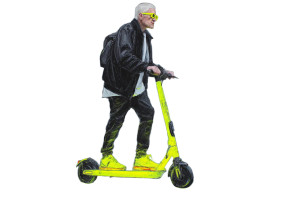 Janusz On Scooter Vinyl Car Decal Sticker – Waterproof & UV-Resistant 