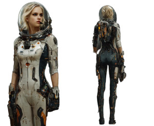 Cyberpunk Space Explorer Vinyl Car Decal Sticker – Waterproof & UV-Resistant 