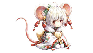 Shrine Maiden Mouse Vinyl Car Decal Sticker – Waterproof & UV-Resistant 