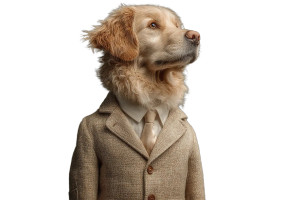 Human-Like Retriever Vinyl Car Decal Sticker – Waterproof & UV-Resistant 