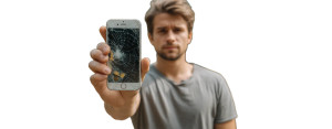 Broken Smartphone Display V2 Vinyl Car Decal Sticker – Waterproof & UV-Resistant 