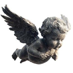 Stone Cherub Baby Vinyl Car Decal Sticker – Waterproof & UV-Resistant 