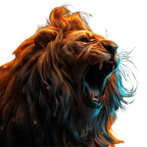 Golden Star Lion Vinyl Car Decal Sticker – Waterproof & UV-Resistant 