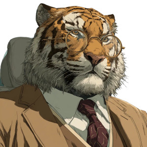 Tiger Entrepreneur Vinyl Car Decal Sticker – Waterproof & UV-Resistant 