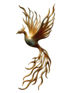 Phoenix Flame Brooch Vinyl Car Decal Sticker – Waterproof & UV-Resistant 