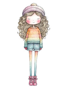 Whimsical Cute Girl V2 Vinyl Car Decal Sticker – Waterproof & UV-Resistant 