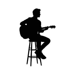Guitar Player Silhouette Vinyl Car Decal Sticker – Waterproof & UV-Resistant Guitar Player Silhouette Vinyl Car Decal Sticker – Waterproof & UV-Resistant