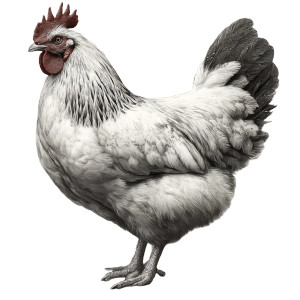 Simple Hen Drawing Vinyl Car Decal Sticker – Waterproof & UV-Resistant 