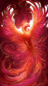 Mystical Fire Phoenix Vinyl Car Decal Sticker – Waterproof & UV-Resistant 