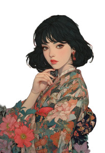 Elegant Kimono Woman V7 Vinyl Car Decal Sticker – Waterproof & UV-Resistant Elegant Kimono Woman V7 Vinyl Car Decal Sticker – Waterproof & UV-Resistant