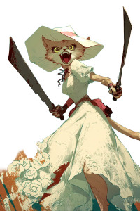 Crazed Tabaxi Bride V2 Vinyl Car Decal Sticker – Waterproof & UV-Resistant 