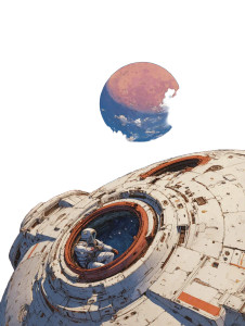 Giraud Space Voyage V2 Vinyl Car Decal Sticker – Waterproof & UV-Resistant 