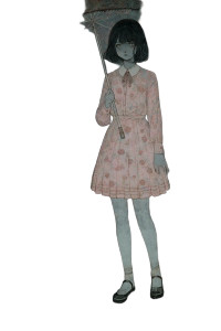 Eerie Painting Girl Vinyl Car Decal Sticker – Waterproof & UV-Resistant 