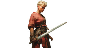 Medieval Warrior Woman V7 Vinyl Car Decal Sticker – Waterproof & UV-Resistant 