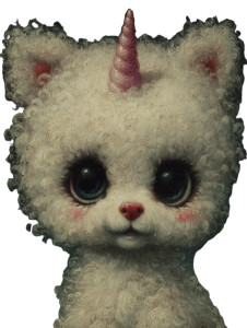 Vintage Furry Unicorn Vinyl Car Decal Sticker – Waterproof & UV-Resistant 